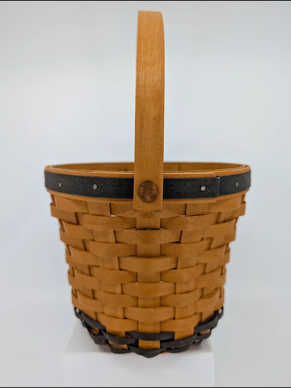 Longaberger May Series Daisy Basket/Floral Liner & Handle Tie/2-Piece Protector
